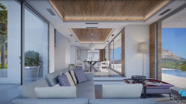 Красивая элегантная вилла с фантастическим видом на море в Хавея