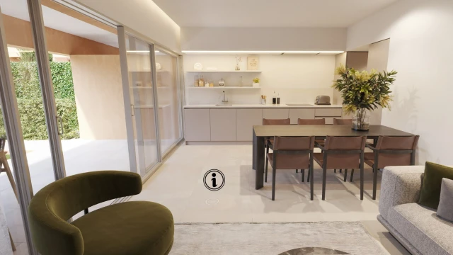 Новое бунгало с солярием и видом на розовое озеро