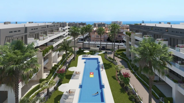 Квартира класса люкс у моря в городе Ориуэла Коста