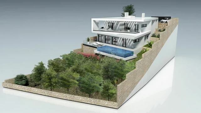 Роскошная вилла с видом на море в районе Алтея Хиллс