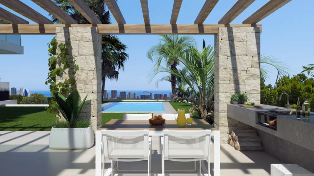 Элитная вилла с видом на море в Финестрате