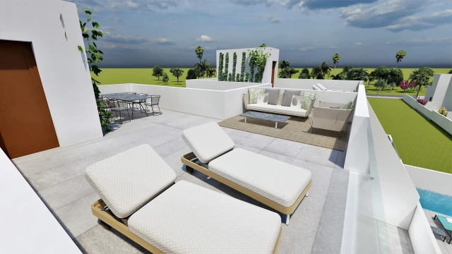 Вилла с бассейном, садом и солярием в комплексе SUN BEACH LA TORRE