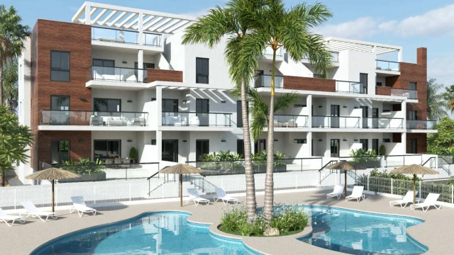 Квартира в новом доме с собственным солярием в Torre de la Horadada