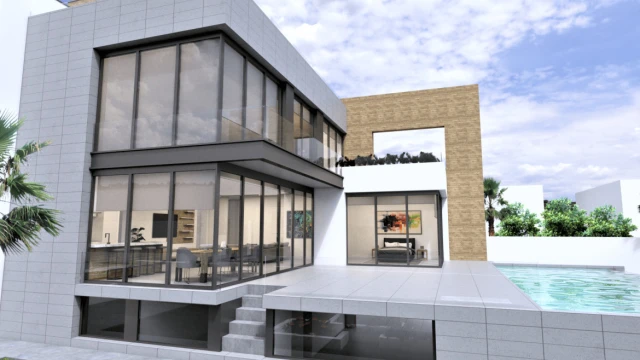 Эксклюзивная комфортабельная вилла в современном стиле с бассейном в Ориуэла Коста