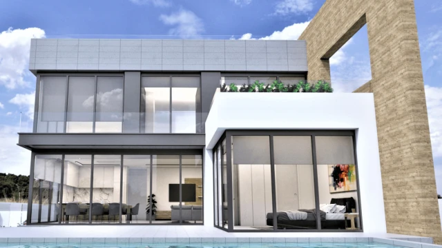 Эксклюзивная комфортабельная вилла в современном стиле с бассейном в Ориуэла Коста