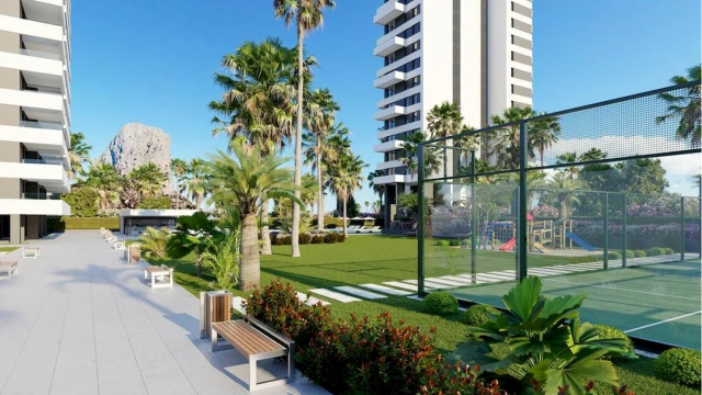 Комфортабельные апартаменты с видом на море в жилом комплексе в Кальпе