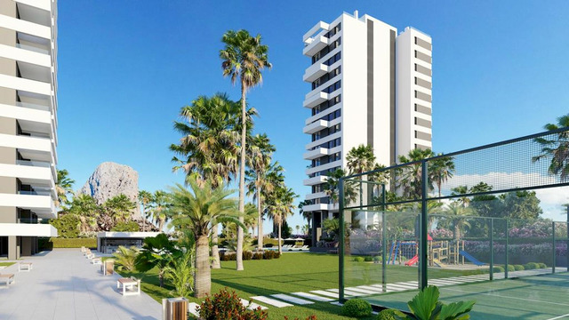 Комфортабельные апартаменты с видом на море в жилом комплексе в Кальпе