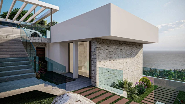 Шикарная вилла в современном стиле у моря в городе Алтея