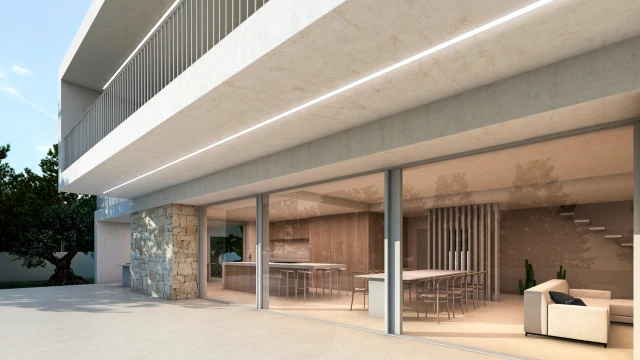 Шикарная вилла с видом на горы и море в Кальпе