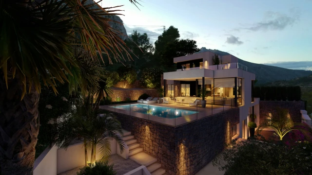 Luxury villa with mountain and sea views in Calpe