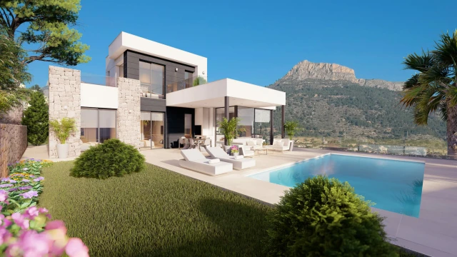 Luxury villa with mountain and sea views in Calpe