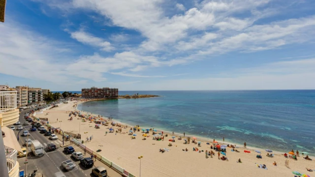 Апартаменты с тремя спальнями на берегу моря в городе Торревьеха