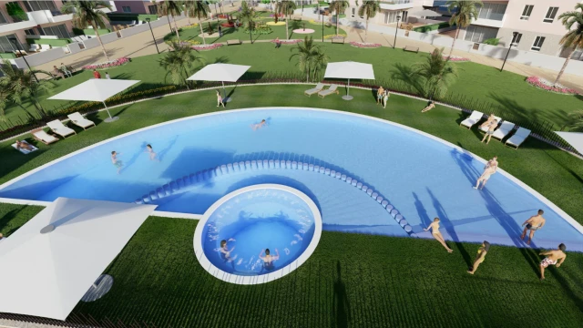 Апартаменты с садом в городе Гуардамар