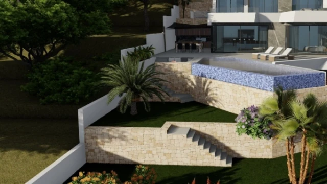 Современная вилла на берегу моря в городе Кальпе