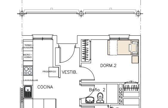 Amplio apartamento con dos dormitorios en la ciudad de Torrevieja - 9