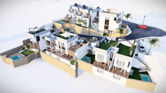 Новая смежная вилла в районе в Ла Финка Гольф в Algorfa