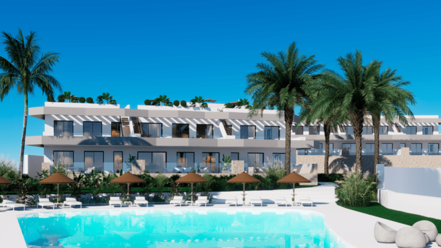 Бунгало с тремя спальнями в комплексе от застройщика в городе Финестрат