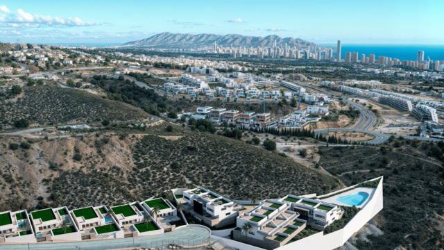 Бунгало на верхнем этаже с солярием в городе Финестрат