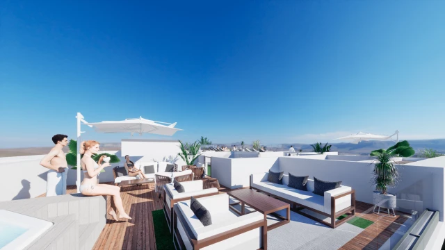 Апартаменты в новом жилом комплексе с видом на море в городе Торревьеха