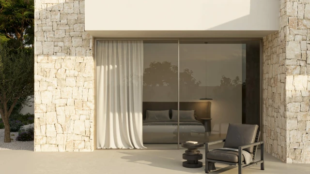 Новая современная вилла у моря в городе в Moraira