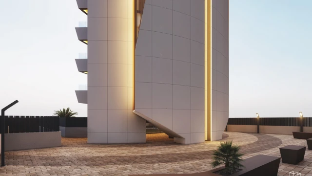 Современные апартаменты с одной спальней с видом на море в Кальпе