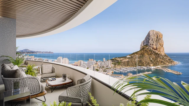 Apartamento con 3 dormitorios y vistas al mar en Calpe