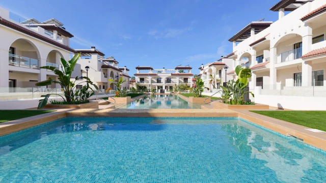 Новая смежная вилла в два этажа в жилом комплексе в Ciudad Quesada