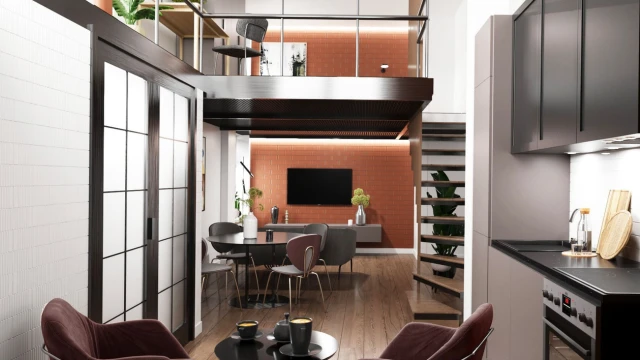 Квартира в стиле лофт с одной спальней в городе Аликанте