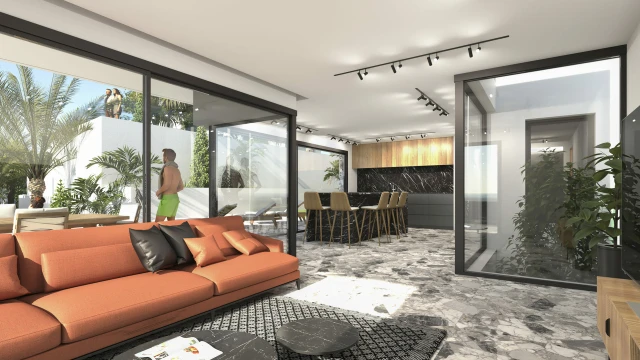 Новая вилла с большим участком в городе Финестрат