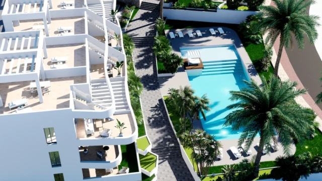 Квартира в новом закрытом комплексе в городе Финестрат