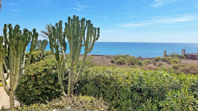 Вилла с садом и бассейном на второй линии моря в городе Кабо Роиг