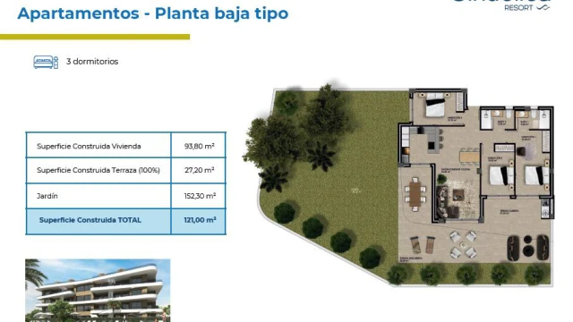 Новая современная квартира с садом в городе Торревьеха