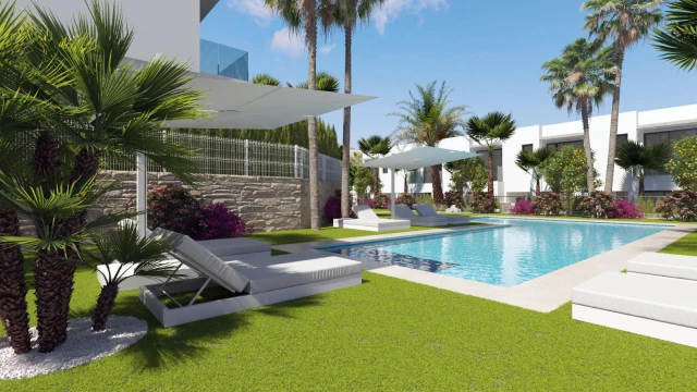 Новый таунхаус с видом на море в городе Финестрат