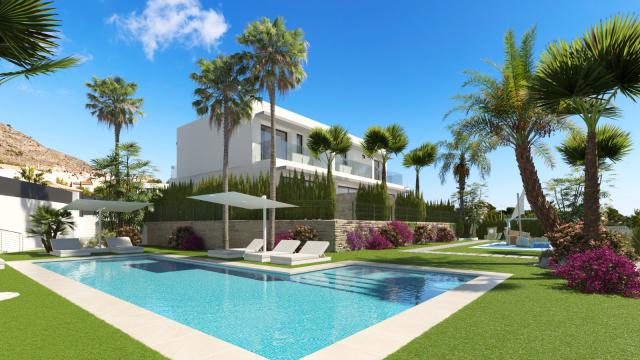 Новый таунхаус с видом на море в городе Финестрат