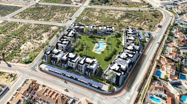 Новое бунгало с солярием в городе Сьюдад Кесада