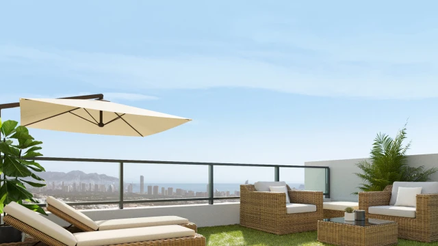 Новая вилла с видом на море в городе Бенидорм