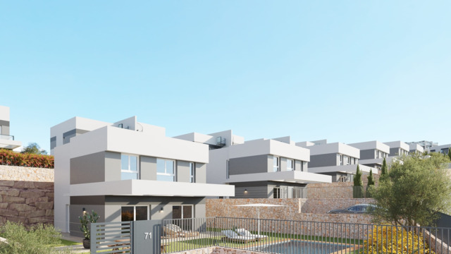 Новая вилла с видом на море в городе Бенидорм