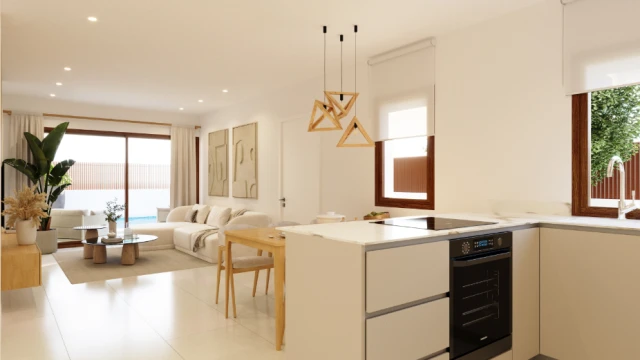 Villa de una planta cerca de campos de golf en la ciudad de Orihuela