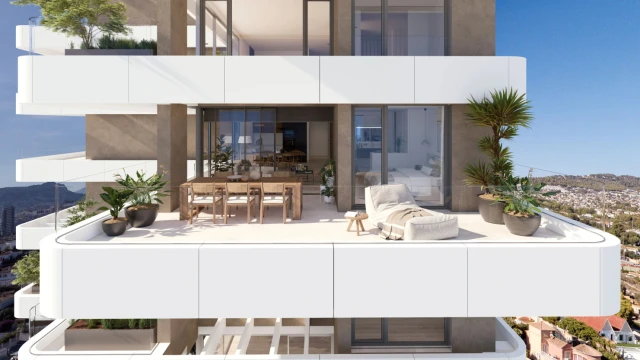 Apartamentos de estilo moderno en un complejo cerrado único