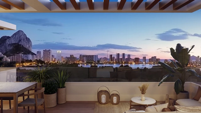 Новые апартаменты с тремя спальнями в Кальпе