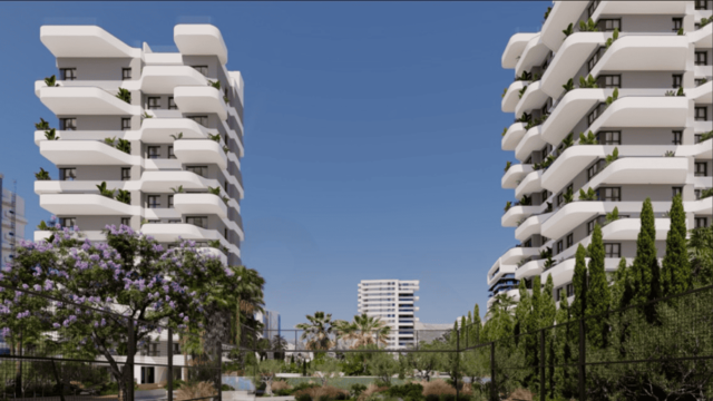 Apartamento de tres dormitorios con vistas al mar en Calpe