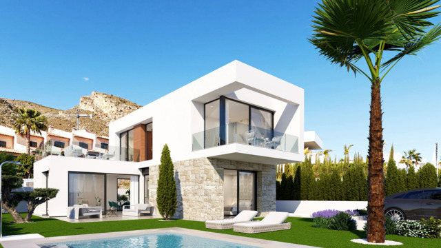 Новая вилла с тремя спальнями в городе Финестрат