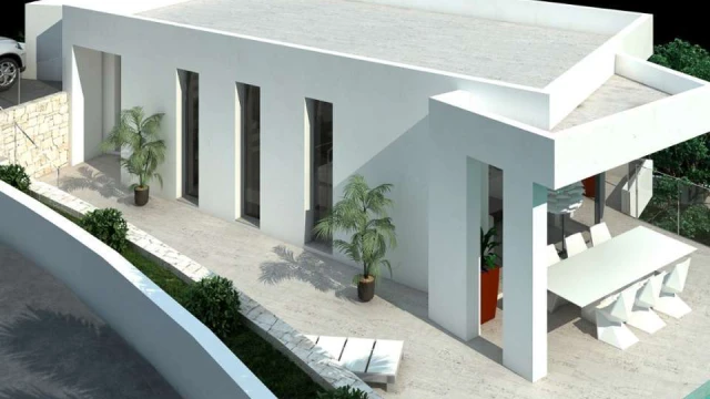 Новая современная вилла у моря в городе в Moraira