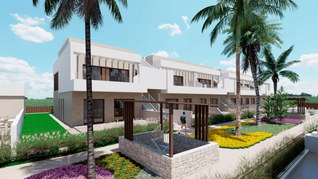 Villa con solárium en un complejo residencial en Los Alcázares