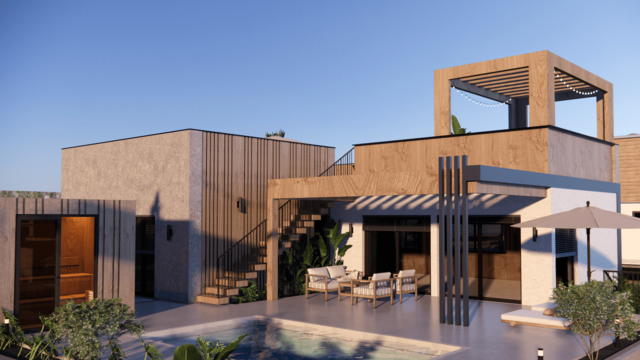 Роскошная вилла в закрытом жилом комплексе в городе Полоп