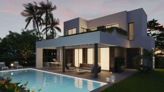 New villa in Finestrat in a closed urbanization