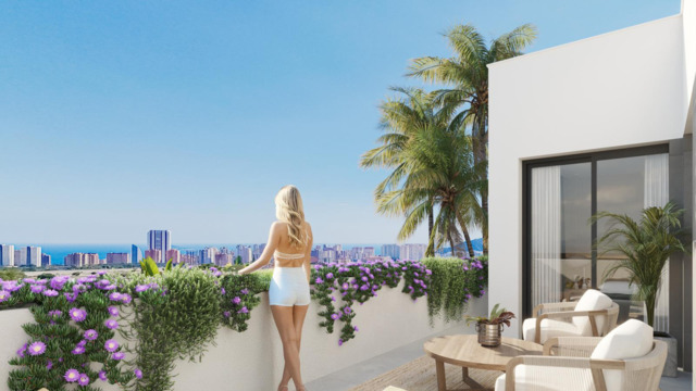 Новая смежная вилла в закрытой урбанизации в районе Сьерра Кортина