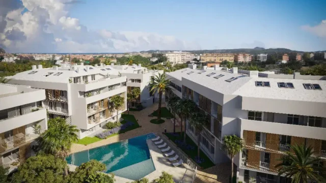 Новые апартаменты с двумя спальнями в городе Javea