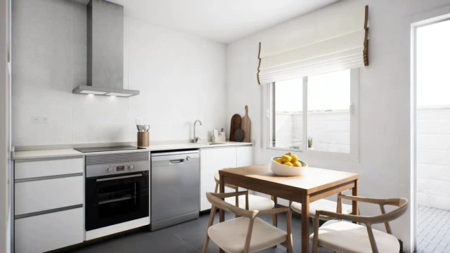 Таунхаус с современным дизайном в Гран-Аликанте, Аликанте. 72-130 м², 2-3 спальни, 2 ванные, бассейн. 270.000 €.