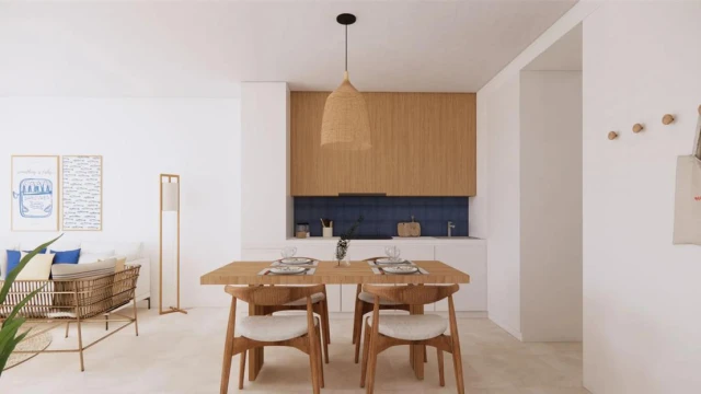 Новые апартаменты у моря в Торре-де-ла-Орадада: современный дизайн, близость к пляжу, бассейн и террасы. Район Коста-Бланка.